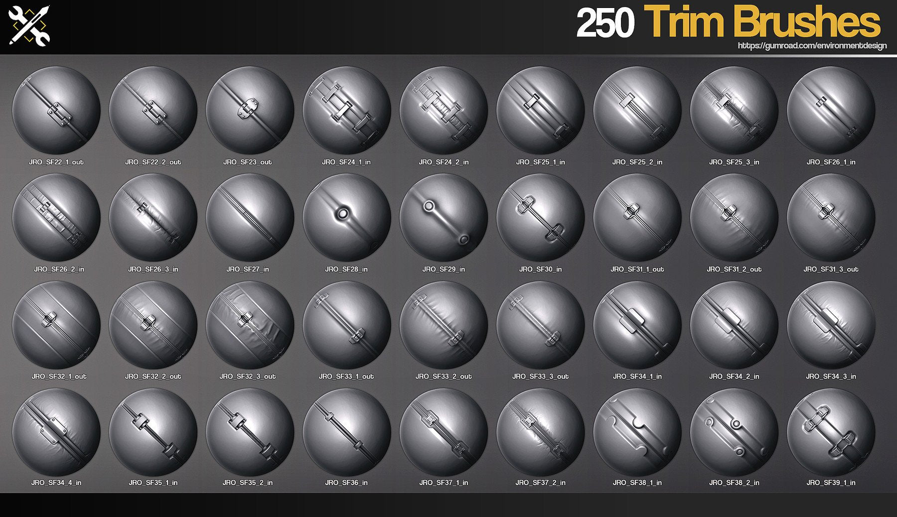 ZBrush - 250 SF Trim Brushes Vol.1