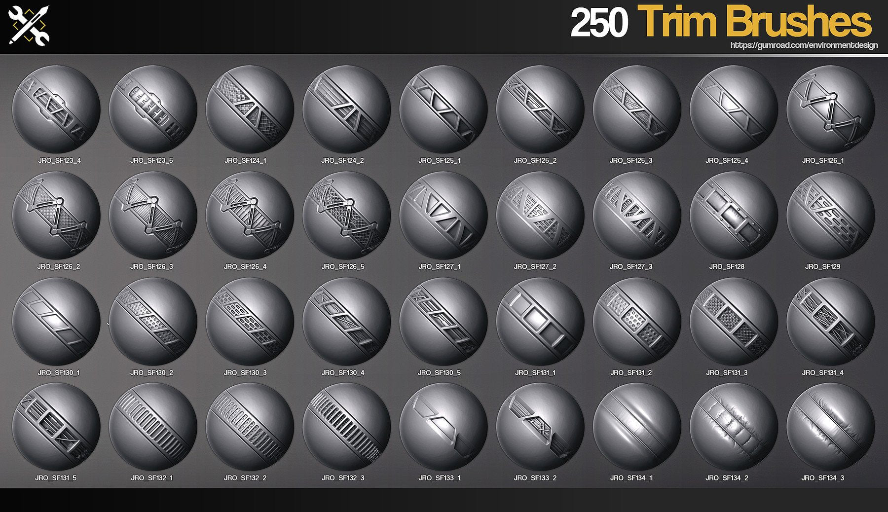 ZBrush - 250 SF Trim Brushes Vol.1