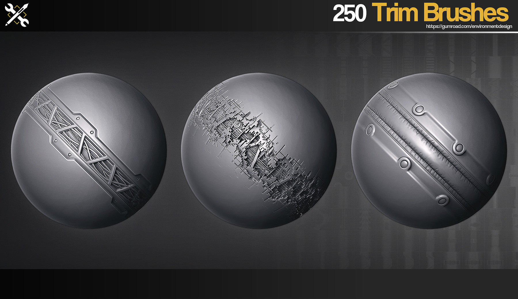 ZBrush - 250 SF Trim Brushes Vol.1