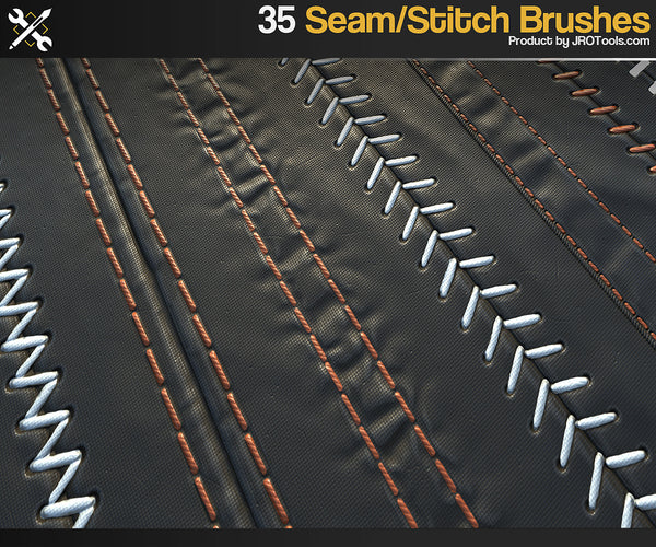 ZBrush - 35 Seam/Stitch Brushes