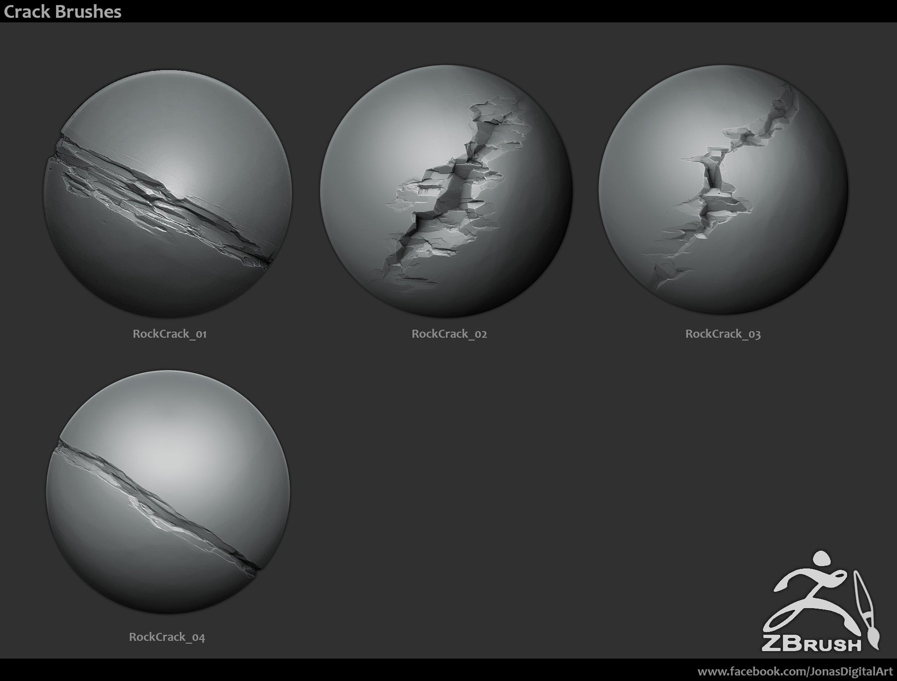 ZBrush/SP - 18 Rock Brushes + 3 Ztool rocks Vol.1