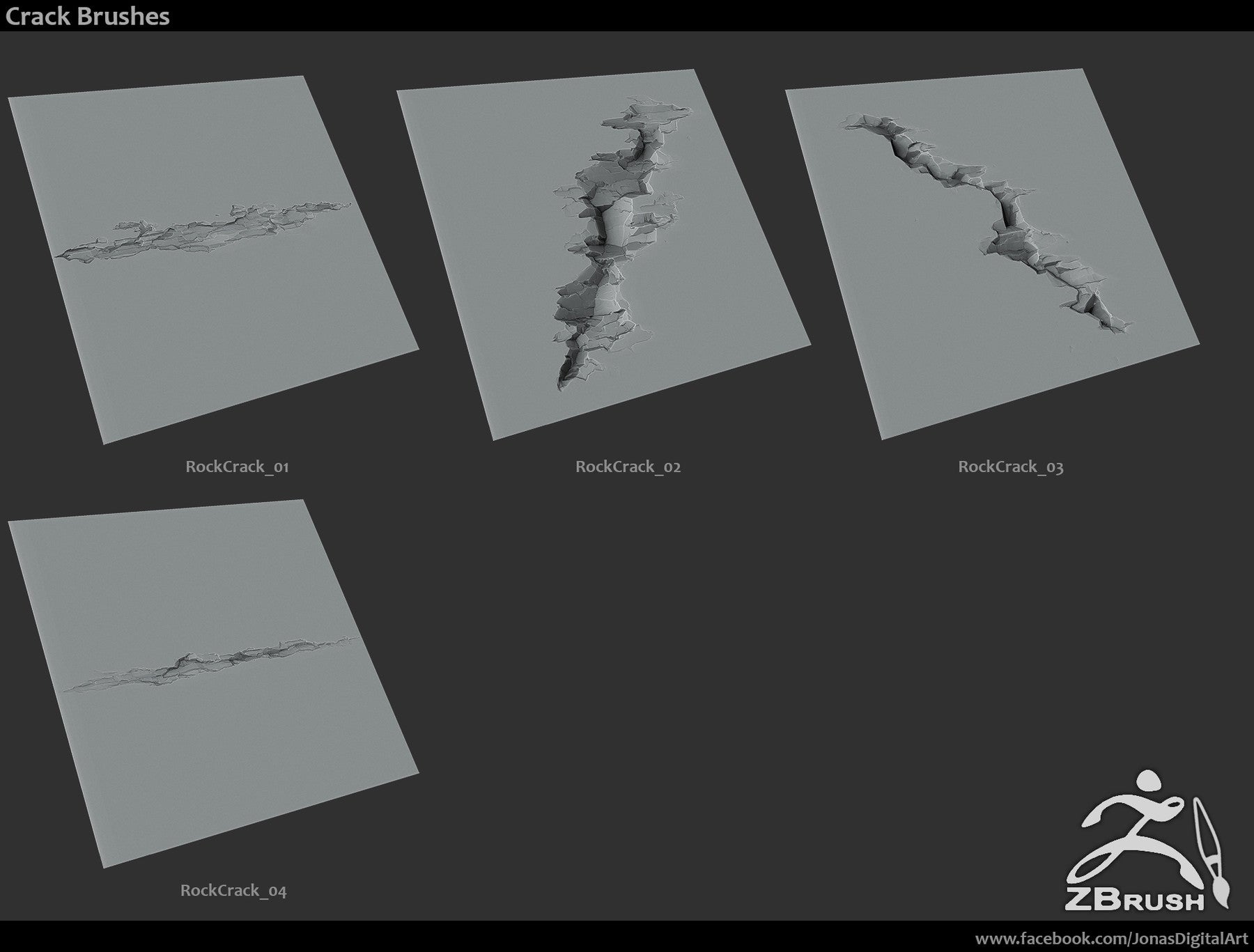 ZBrush/SP - 18 Rock Brushes + 3 Ztool rocks Vol.1