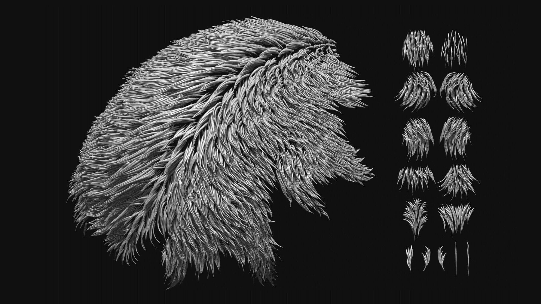 Clumpy Fur IMM Brush for ZBrush