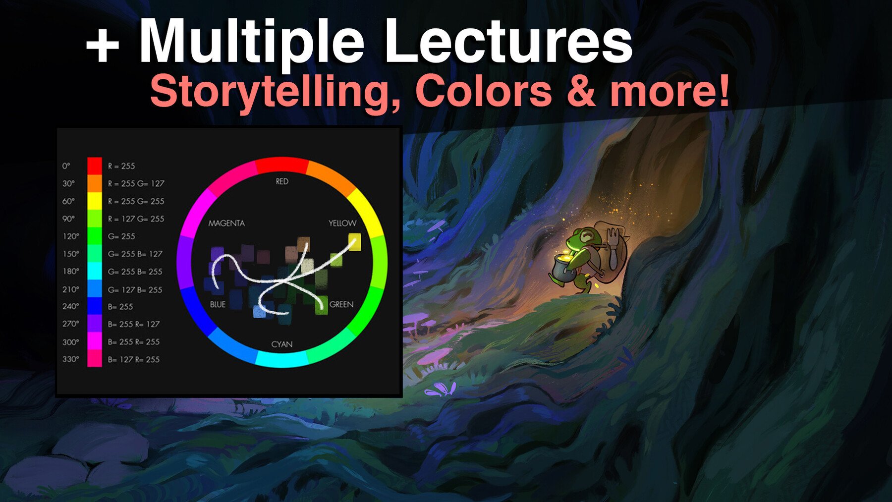 Colorful Illustrations Course + Brush Pack