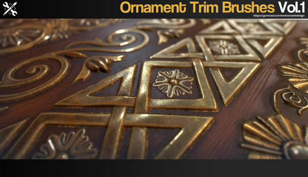 ZBrush - 60 Ornament Trim Brushes Vol.1