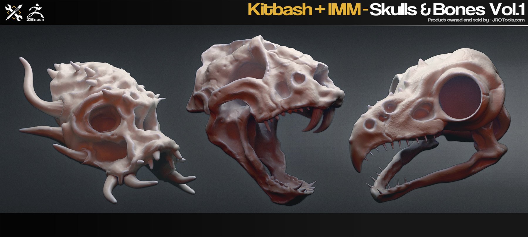 Skulls & Bones Kitbash + IMM Brushes Vol.1