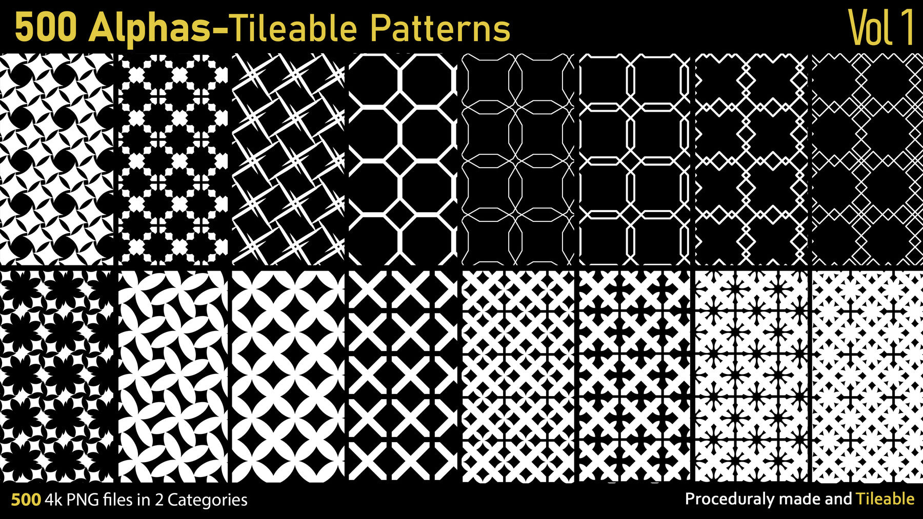 500 Alphas-Tileable Patterns-Vol1