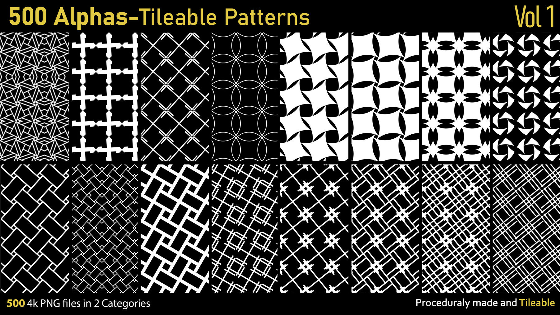 500 Alphas-Tileable Patterns-Vol1