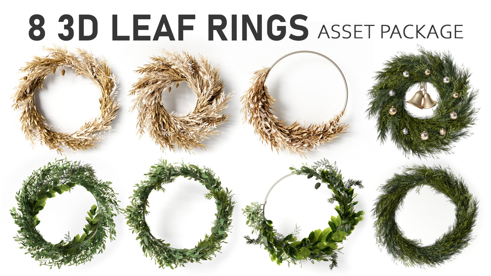 8 3D LEAF RINGS