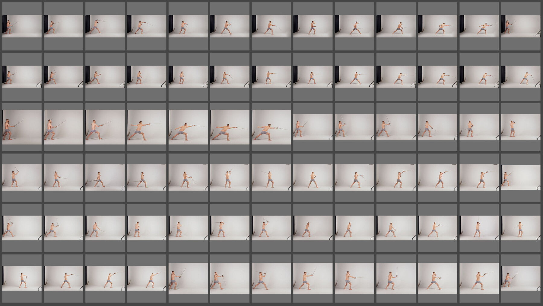 600+ Reference Photos - Sword Fighting (Sequential Movement)