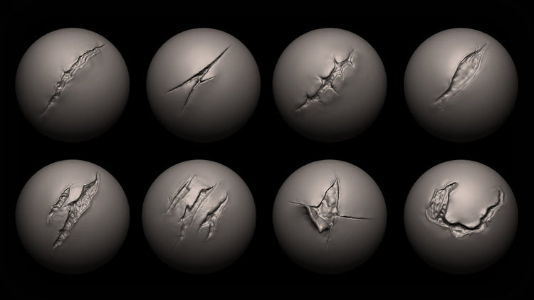 Cuts and Scars VDM Brush + Alphas | S3ART Store
