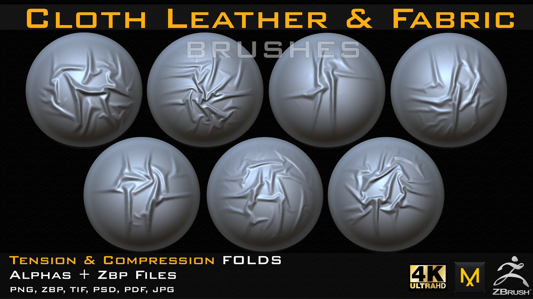 70 Leather & Fabric Brushes + Alpha Vol.5