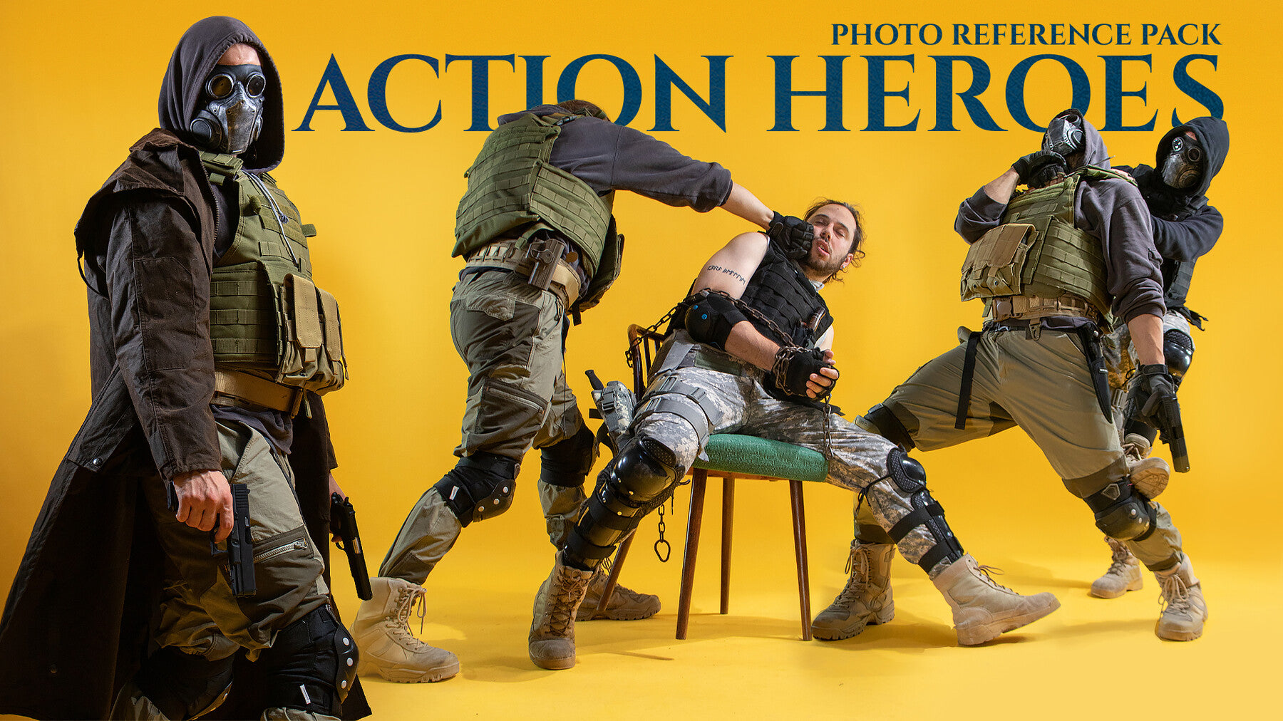 Action Heroes Photo Reference Pack for Artists 359 JPEGs