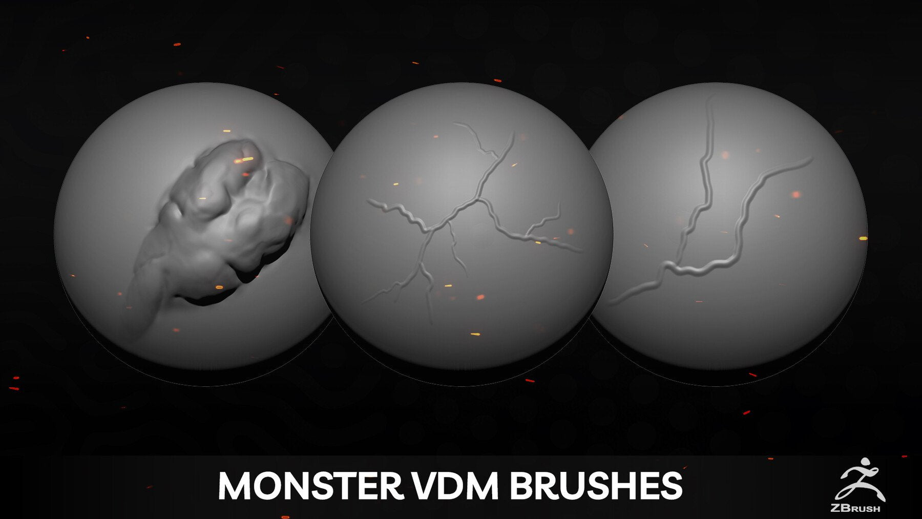 50 Zombie And Monster VDM Brushes + Alpha