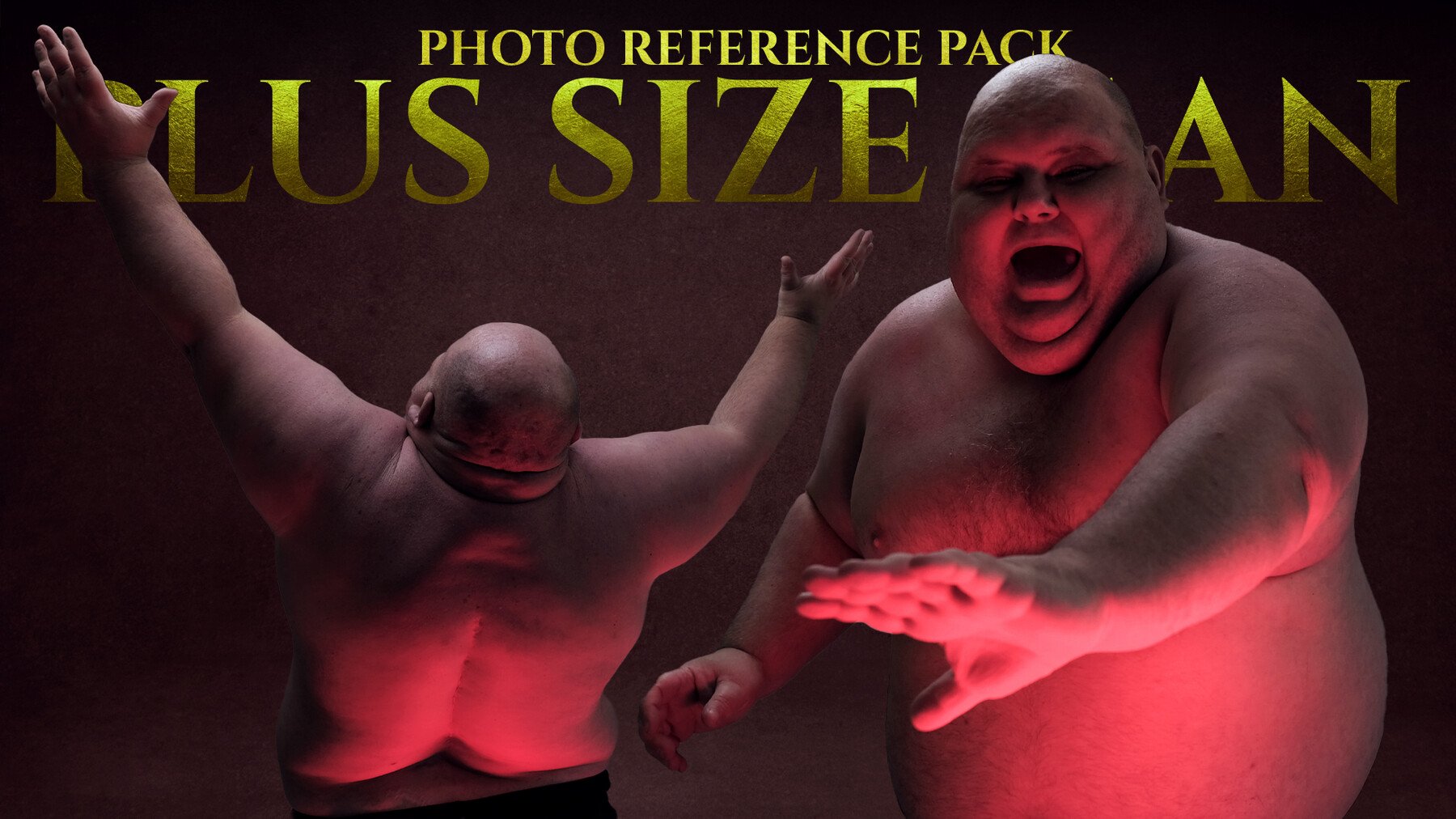 A Plus Size Man- Photo Reference Pack For Artists 572 JPEGs