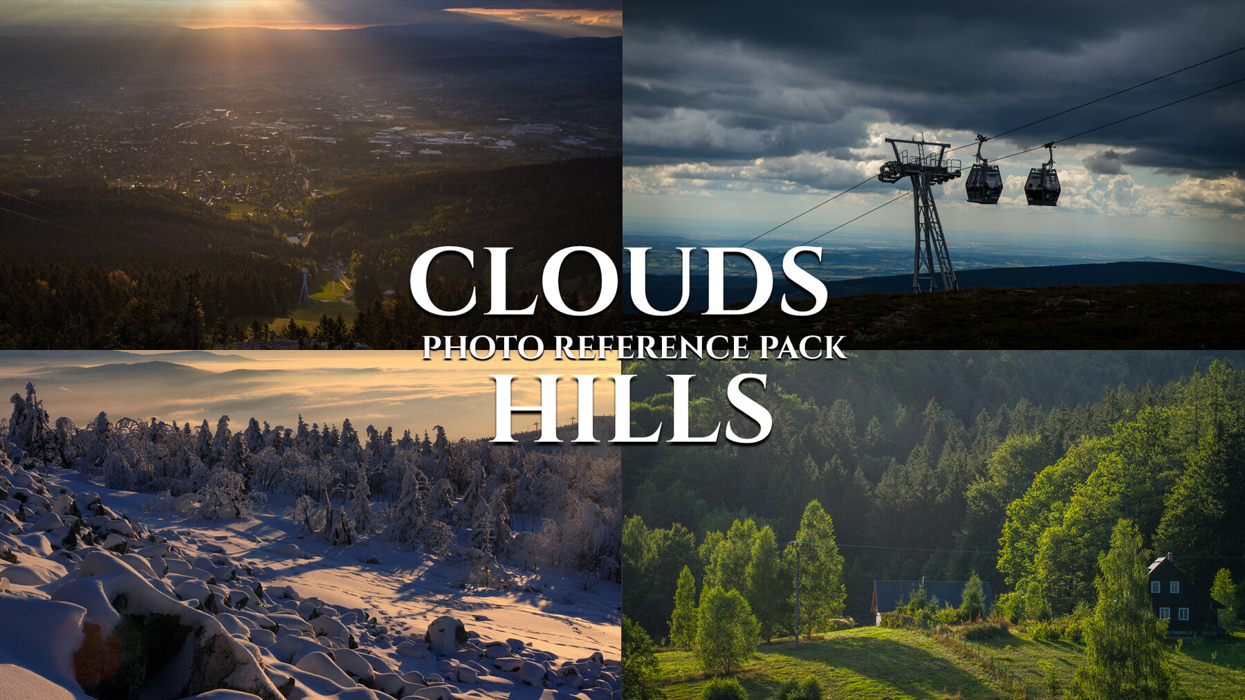 Clouds & Hills -Photo Reference Pack- 386 JPEGs