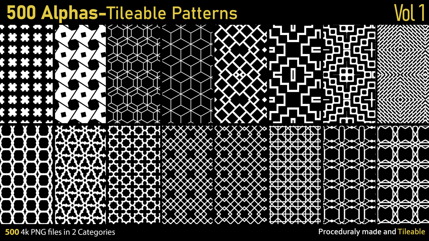 500 Alphas-Tileable Patterns-Vol1