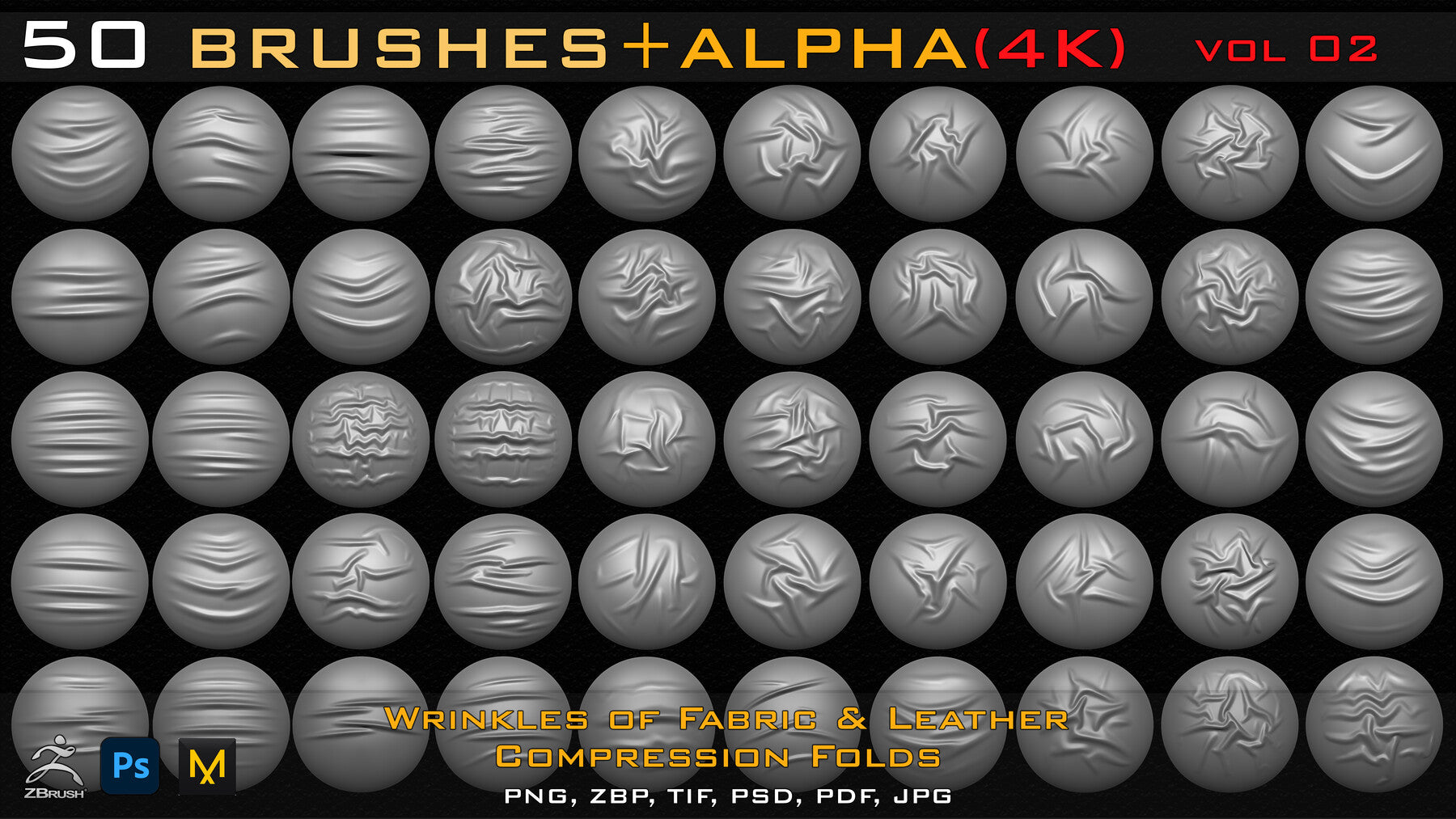 50 Zombie And Monster VDM Brushes + Alpha