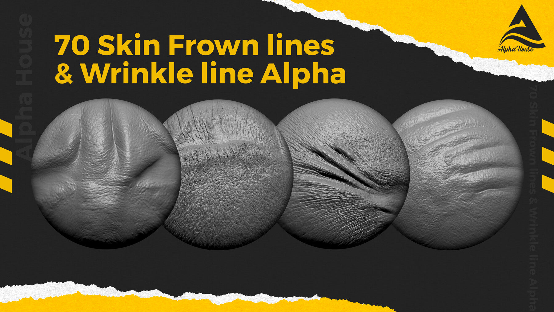 70 Skin Frown lines and Wrinkle line Alpha