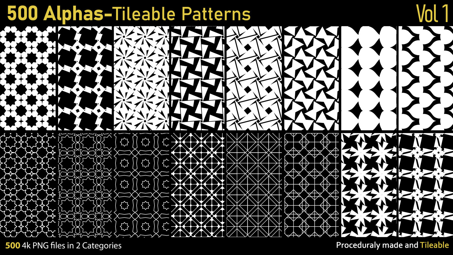 500 Alphas-Tileable Patterns-Vol1