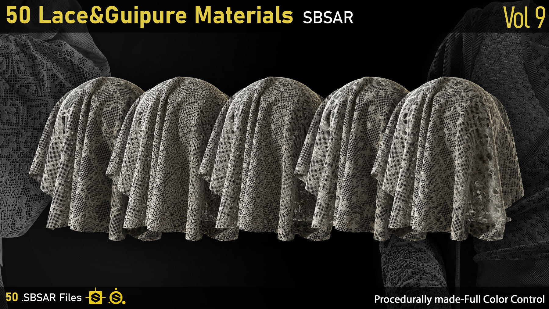 50 Lace&Guipure Materials-SBSAR-Vol8