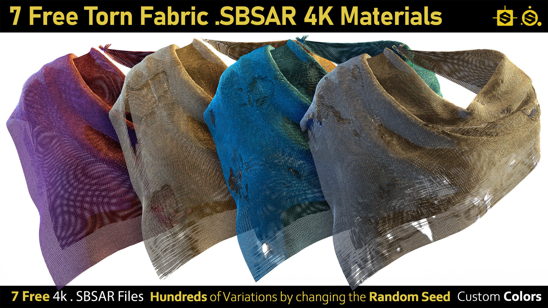 7 Free Torn Fabric Materials