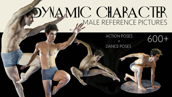 600 + DYNAMIC CHARACTER MALE REFERENCE PICTURES [Action Poses + Dance Poses]