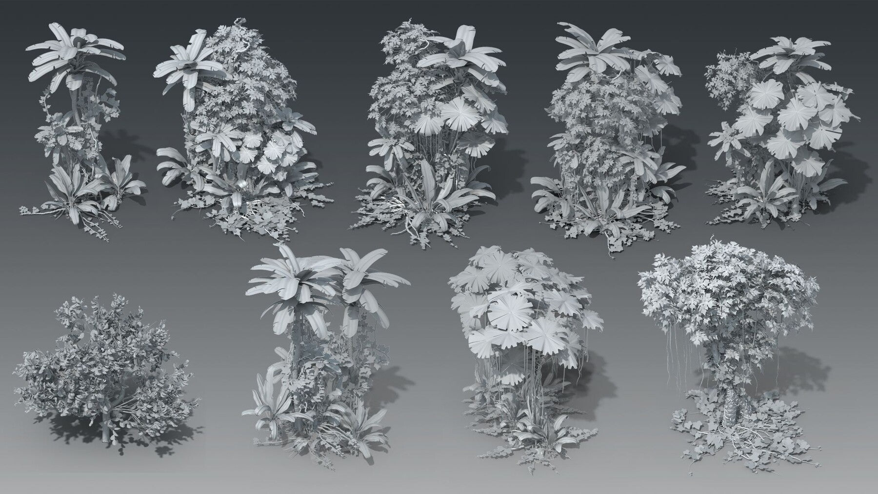 Rainforest Trees KITBASH