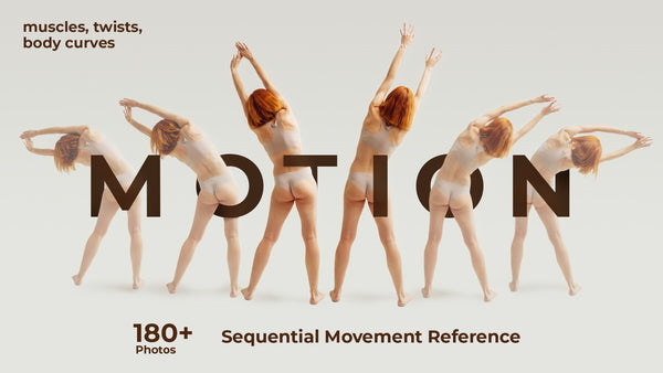 180+ Reference Photos Muscles, Twists, Body Curves - ( Sequential Movement )