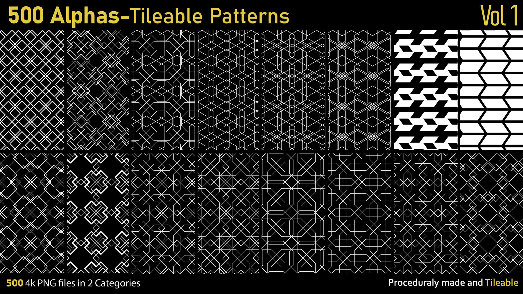 500 Alphas-Tileable Patterns-Vol1