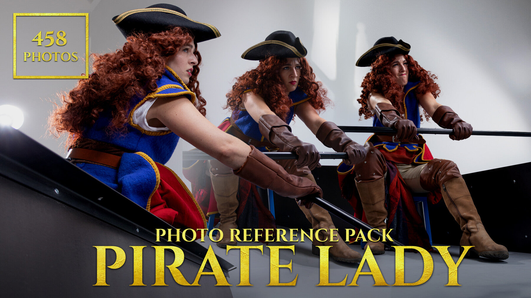 Pirate Lady - Photo Reference Pack For Artists 458 JPEGs