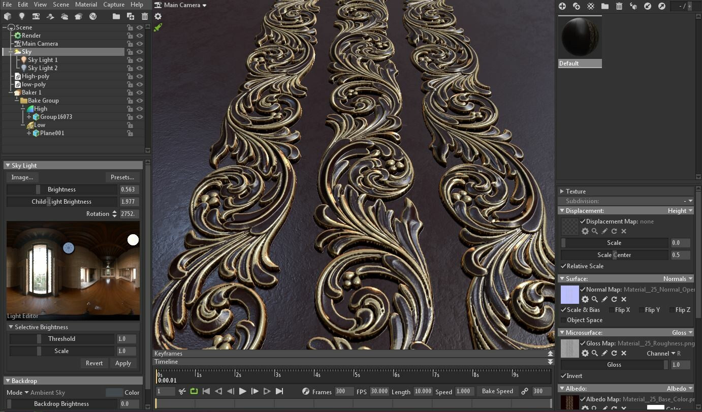 70 Ornament Trim Brushes+3D Model+ Alpha (4k)-Vol 01