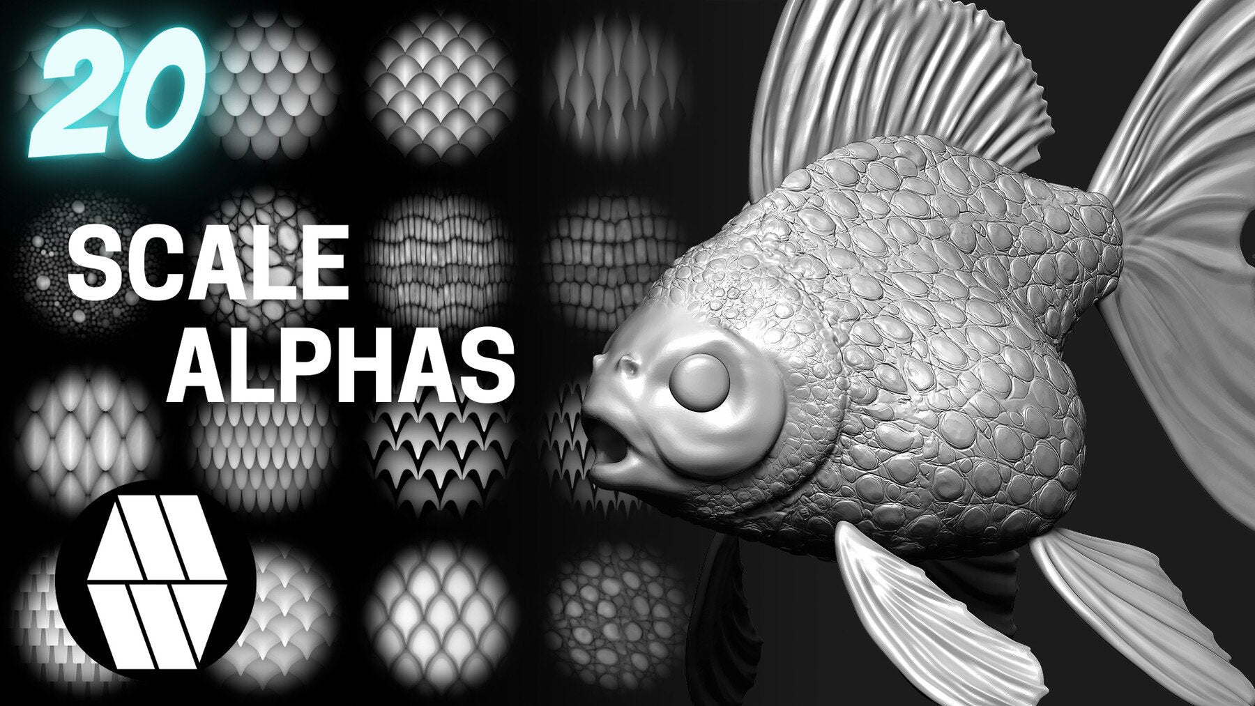 scales alpha zbrush