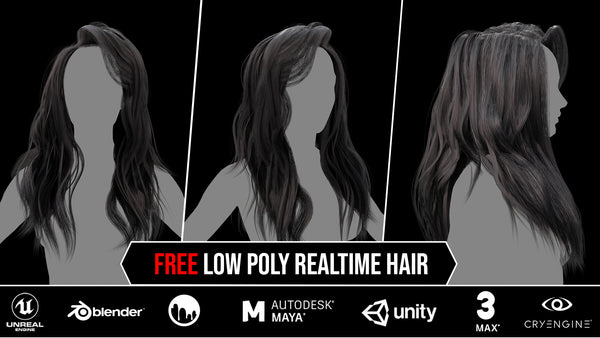 Low Poly Realtime Hair + Tutorial