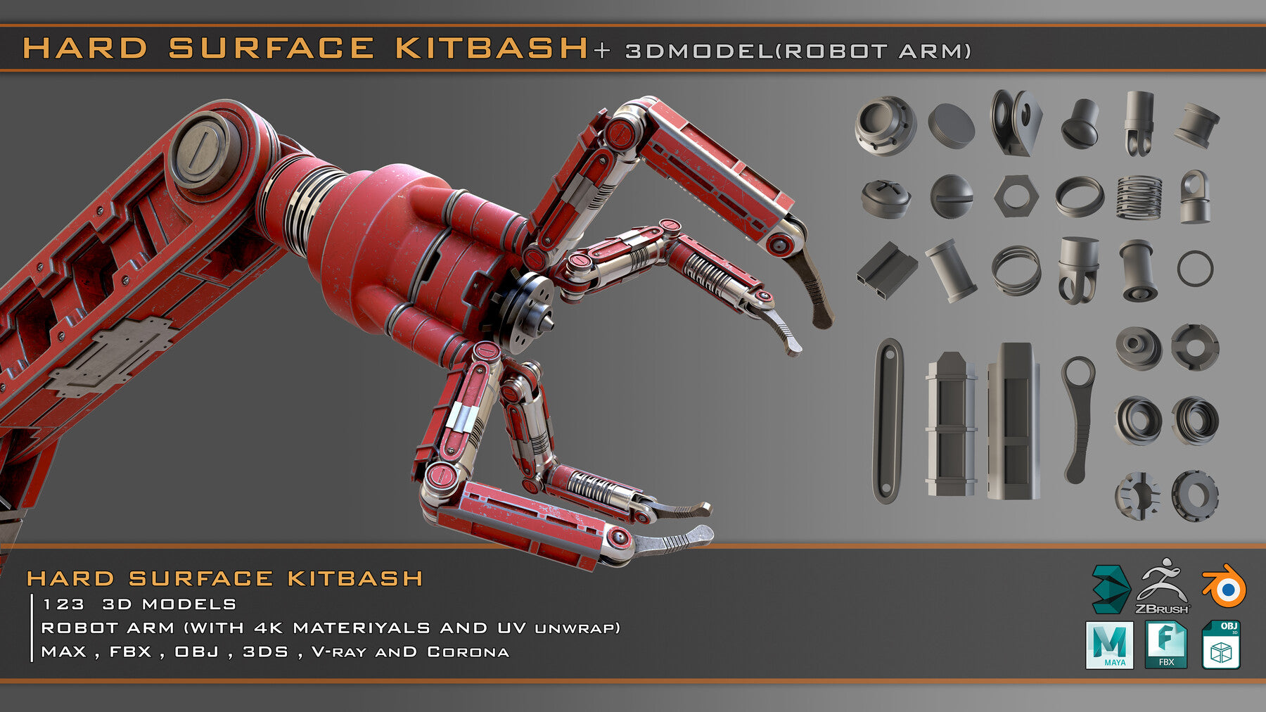 Hard-Surface Kitbash Vol.3 - Crates & Cases