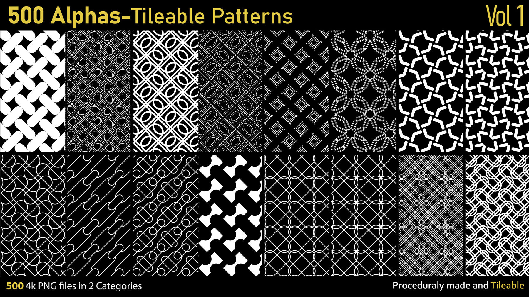 500 Alphas-Tileable Patterns-Vol1