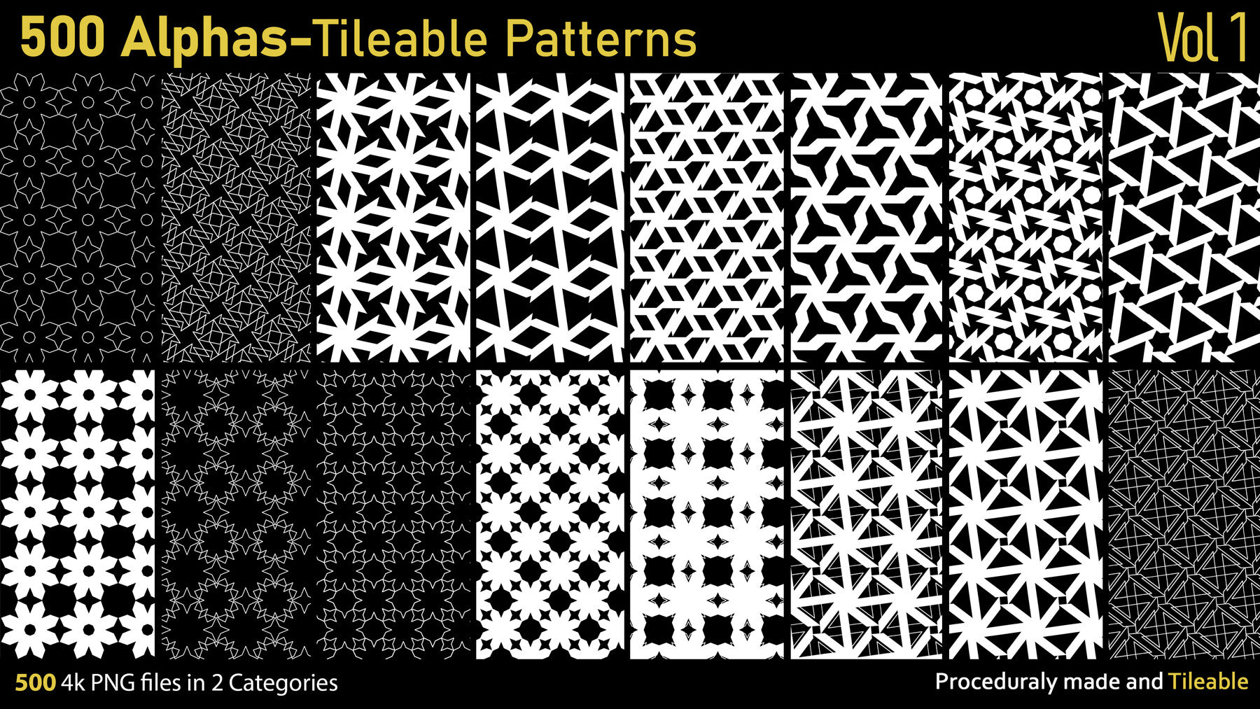 500 Alphas-Tileable Patterns-Vol1