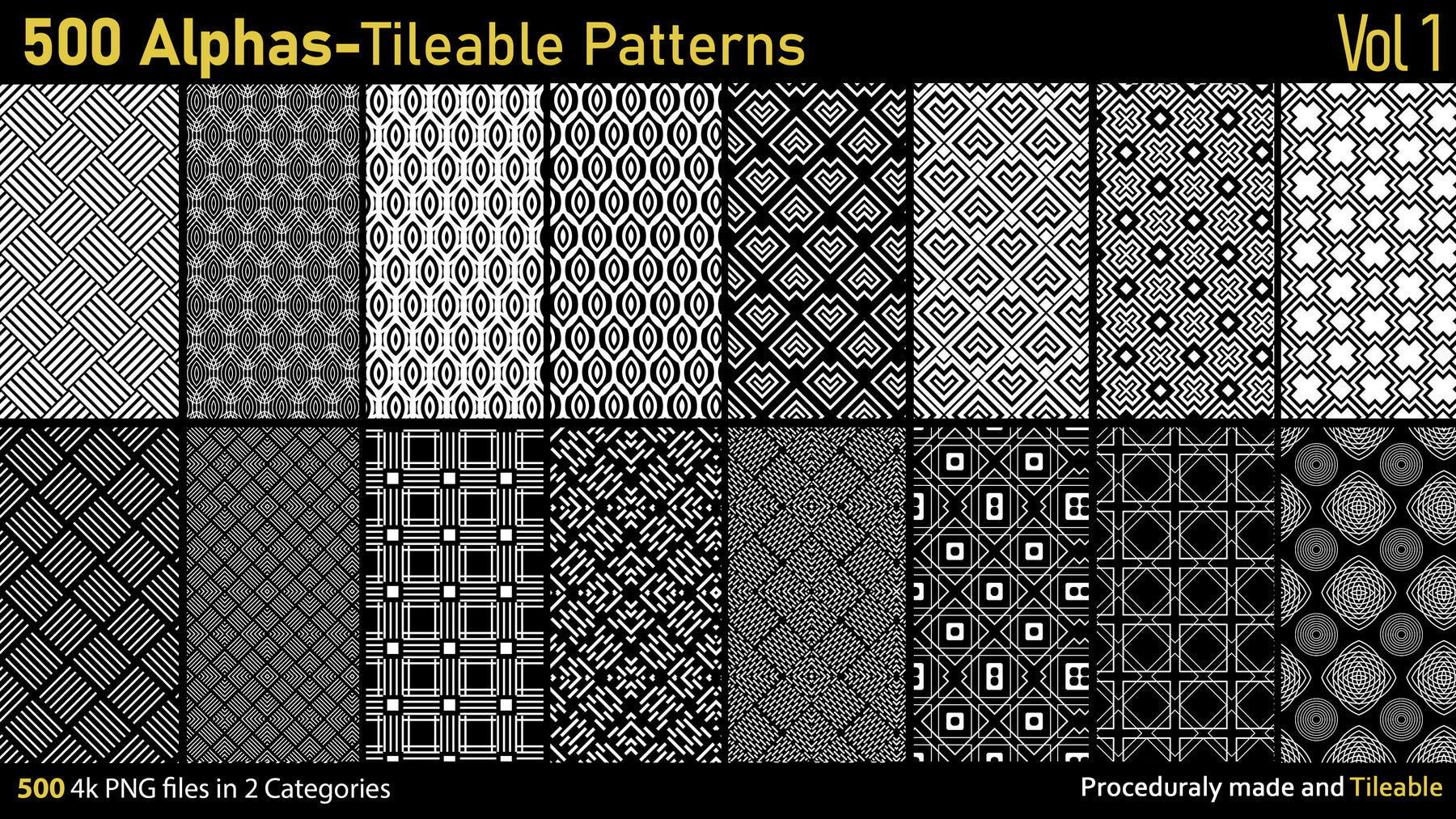 500 Alphas-Tileable Patterns-Vol1