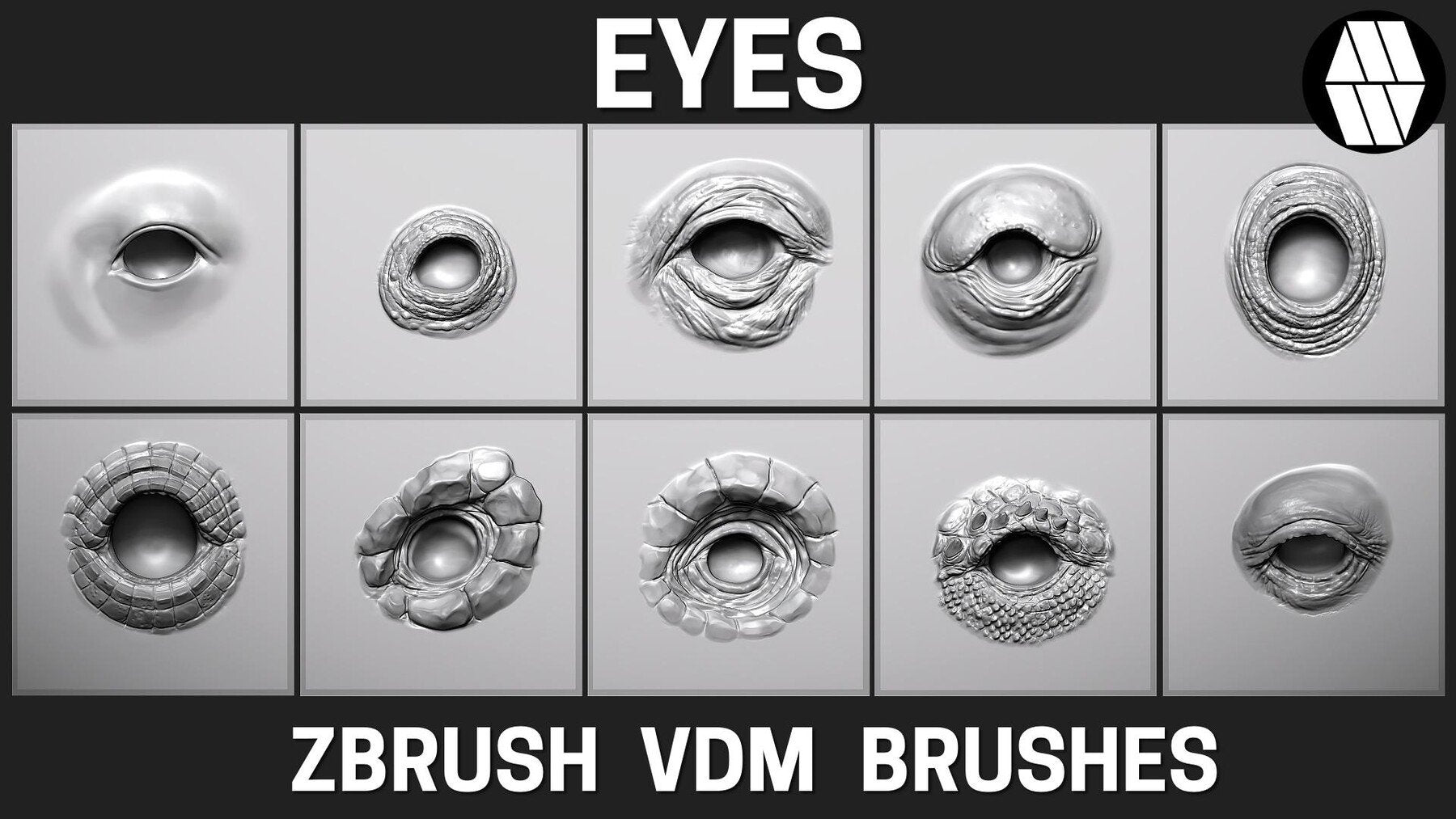 10 Eye VDM Brush for ZBrush