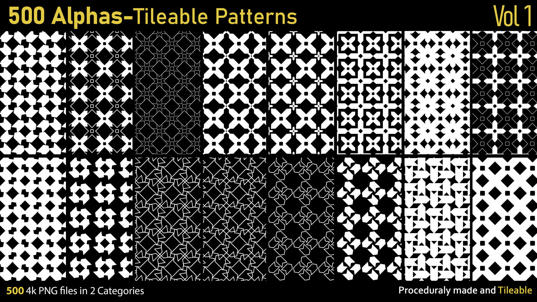 500 Alphas-Tileable Patterns-Vol1