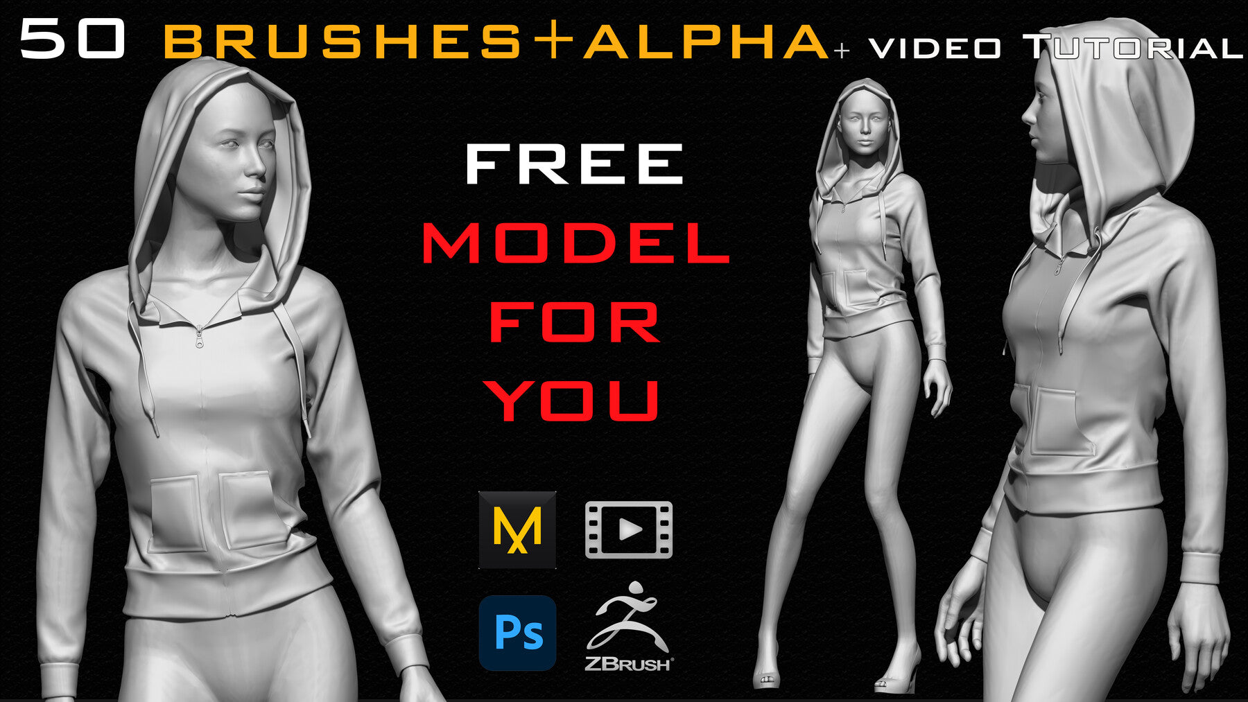 50 ZBrush Brush + Alpha (4K ) ,Fabric and Leather Compression Folds- Vol 02