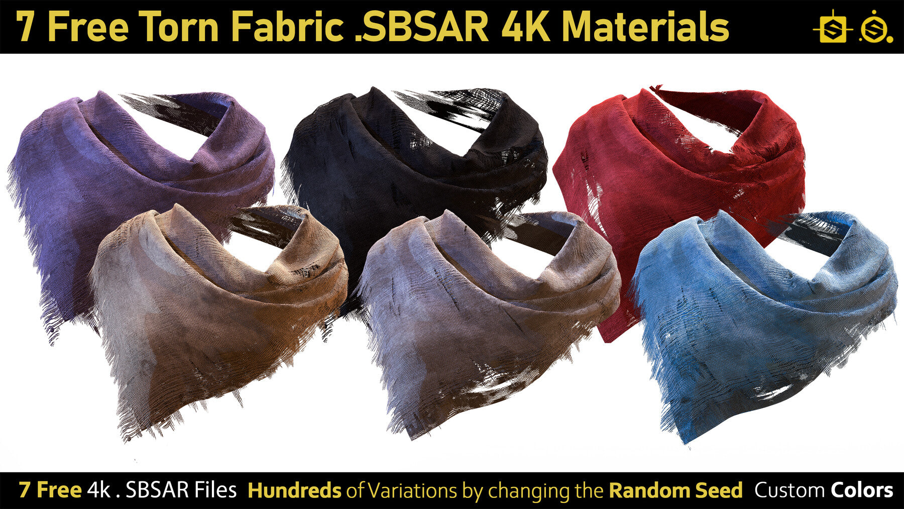 7 Free Torn Fabric Materials