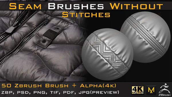 50 Seam Brushes + Alpha Vol.4