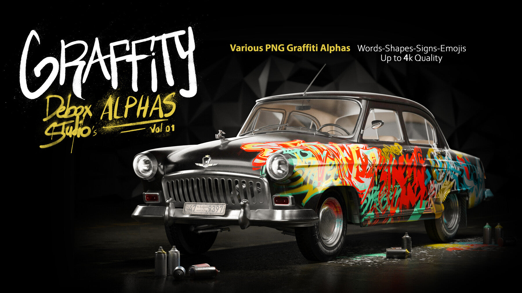 Graffiti Alphas-PNG-Vol01-Substance Painter-Photoshop