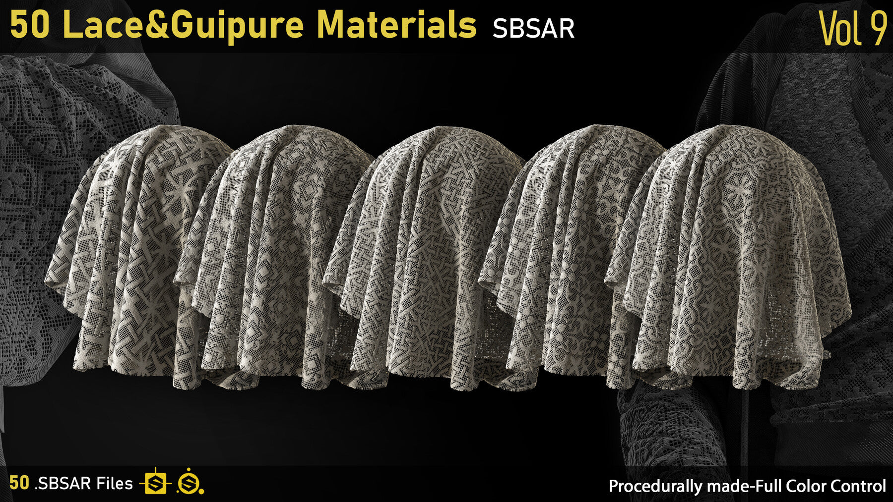 50 Lace&Guipure Materials-SBSAR-Vol8