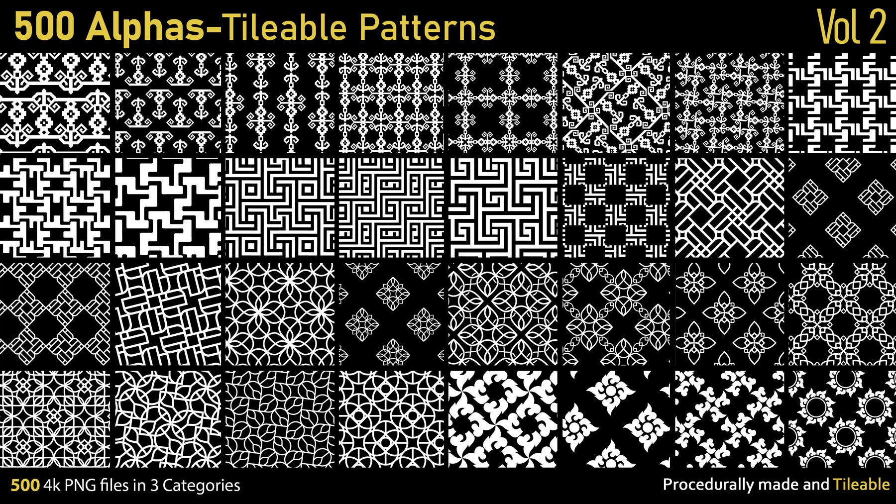 500 Alphas-Tileable Patterns-Vol2