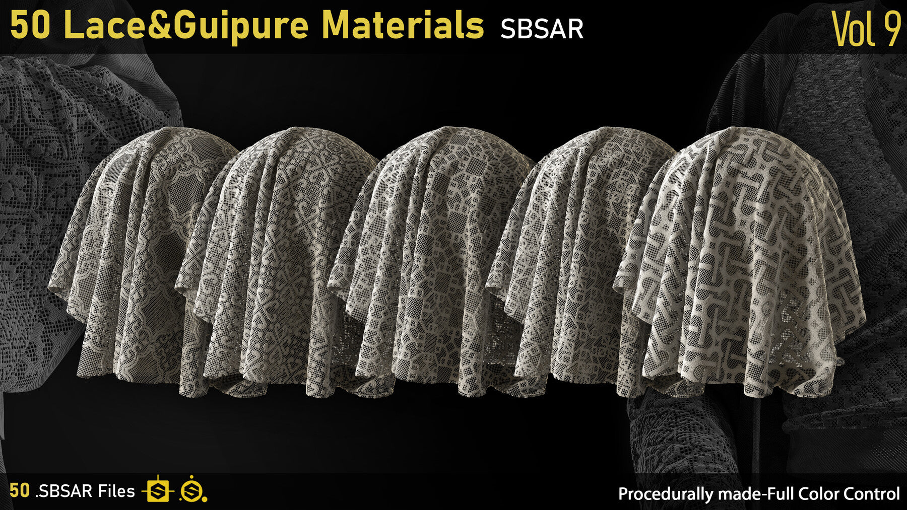 50 Lace&Guipure Materials-SBSAR-Vol8