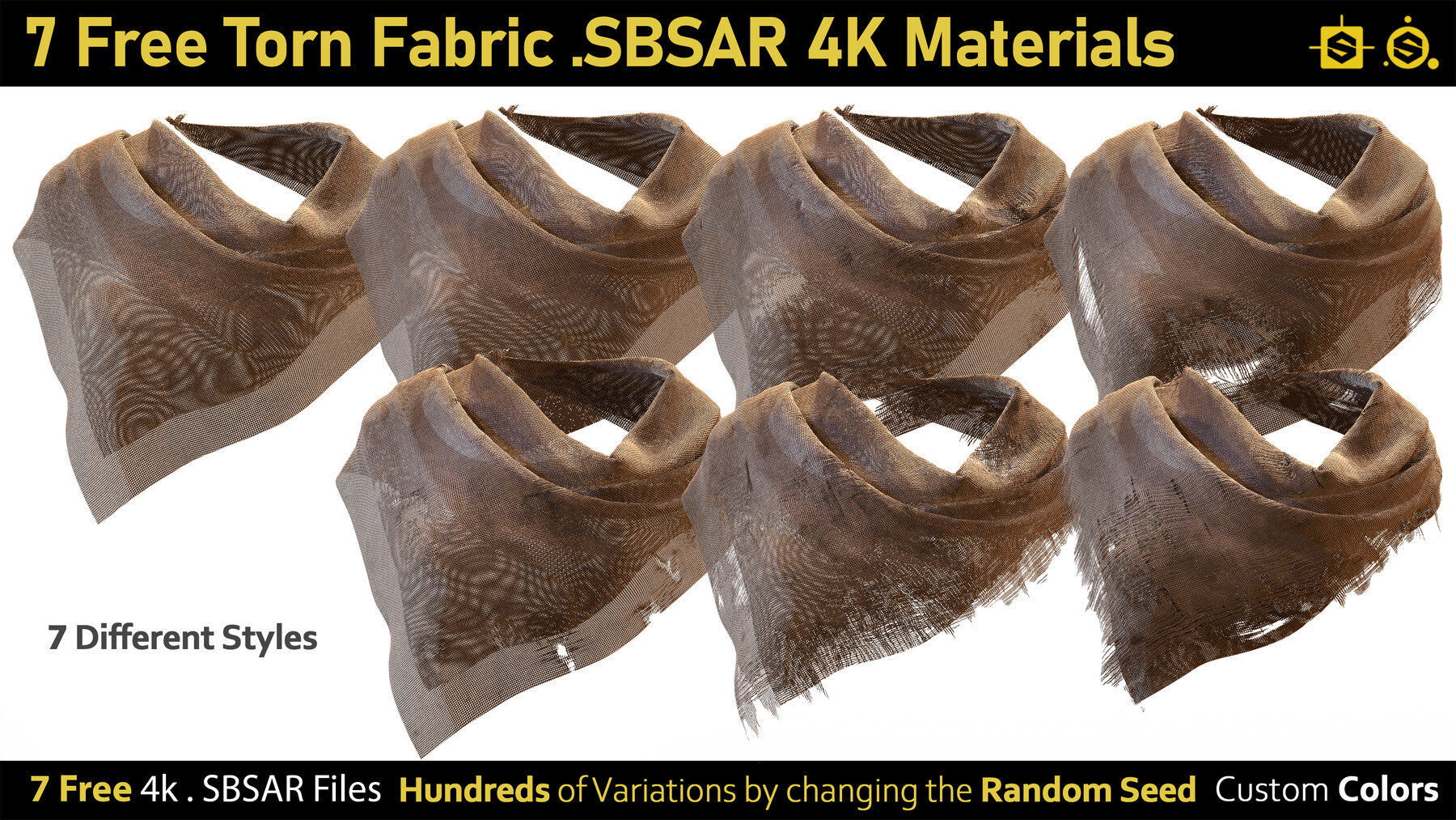 7 Free Torn Fabric Materials