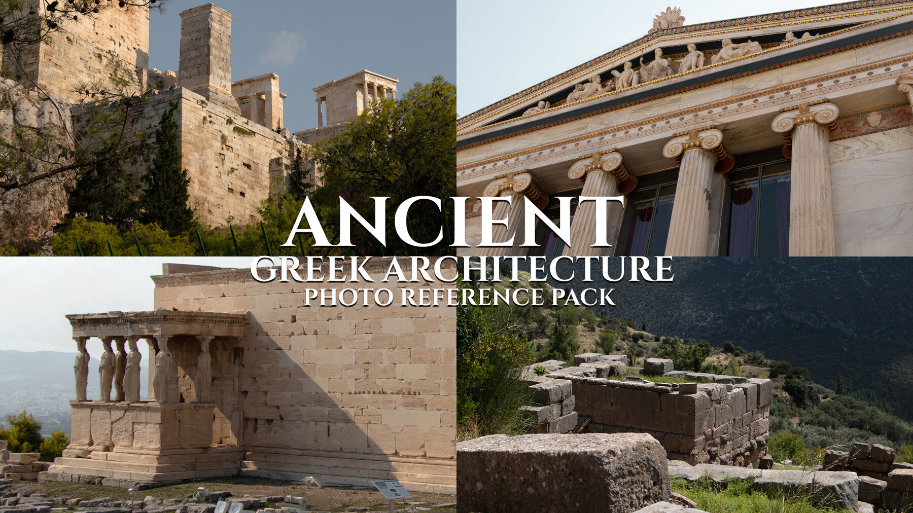 Ancient Greek Architecture -Photo Reference Pack For Artists 404 JPEGs