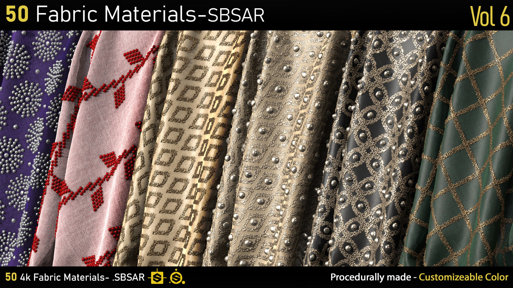 50 Lace & Guipure Materials-SBSAR-Vol9